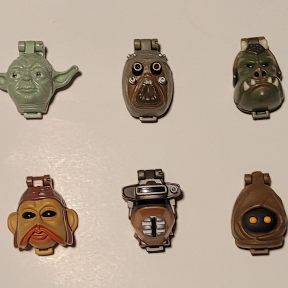 Lot of 6 star wars micro machines mini heads
